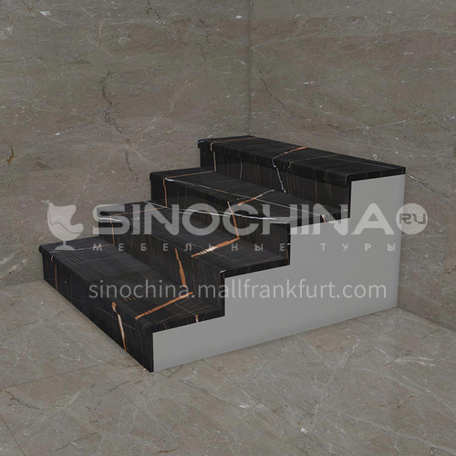 Natural luxury black marble staircase M-LC55J